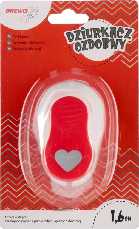 Dziurkacz ozdobny. Serce 1,6cm, mix - tantis.pl