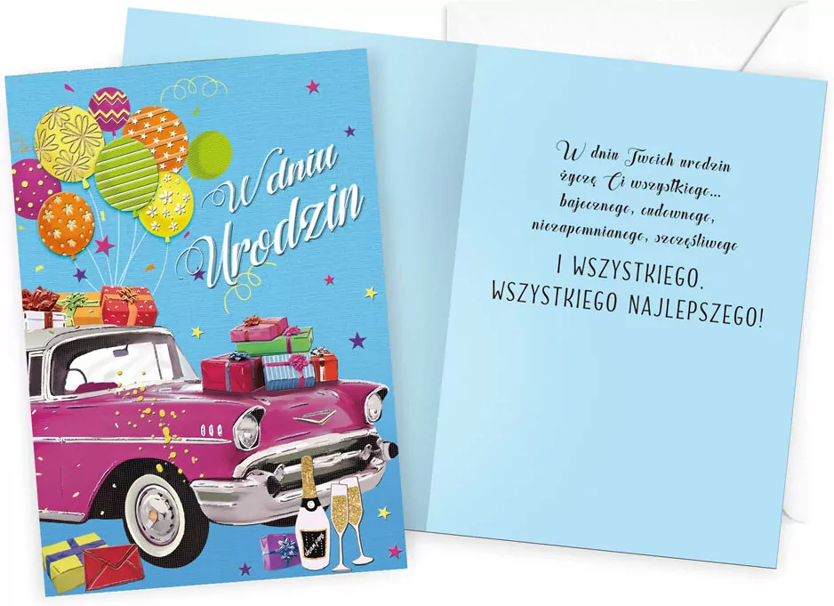 Karnet B6 Urodziny - tantis.pl