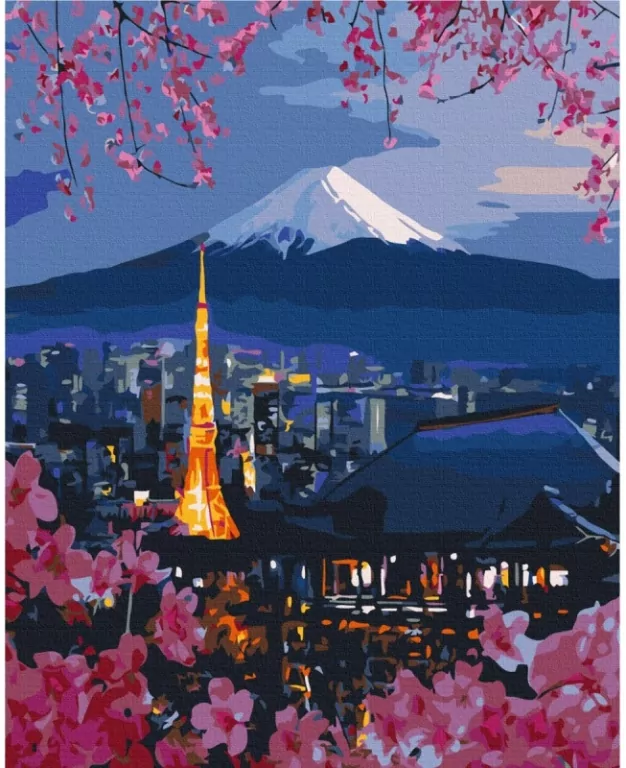 Malowanie po numerach 40x50 cm. Podróż po Japonii - tantis.pl