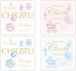 Karnet z okazji Chrztu Świętego, z kopertą