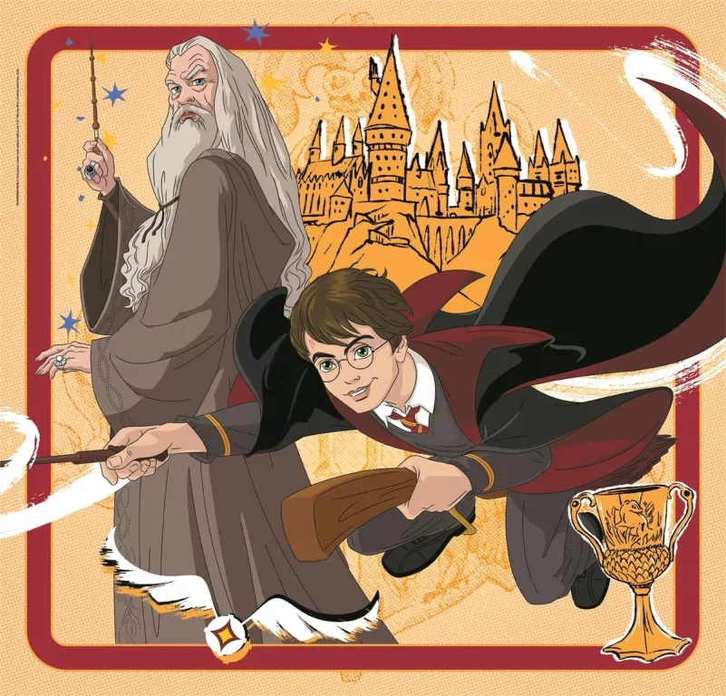 Clementoni. Puzzle 3x48. Super Kolor. Harry Potter - tantis.pl