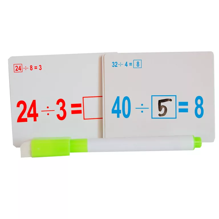 Fiszki matematyczne dzielenie. Genialny dzieciak - tantis.pl