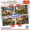 Puzzle 4w1. Ciekawe dinozaury. 34383 - tantis.pl
