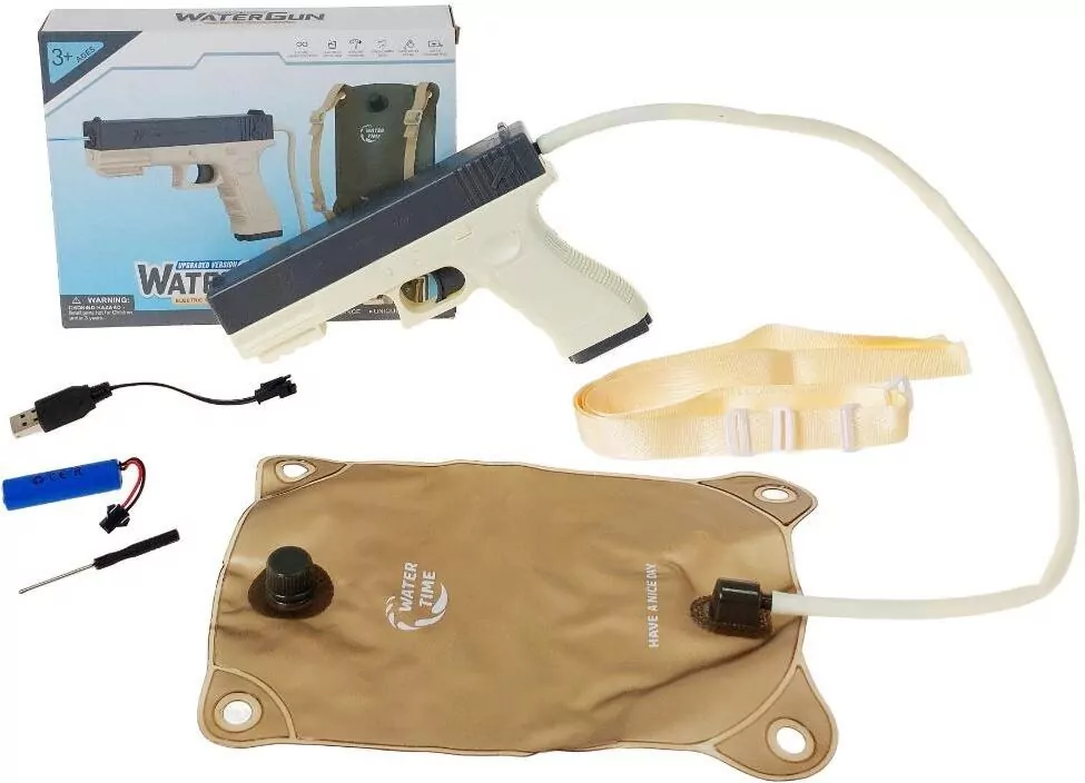 Pistolet na wodę 28,5cm elektryczny z plecakiem - tantis.pl