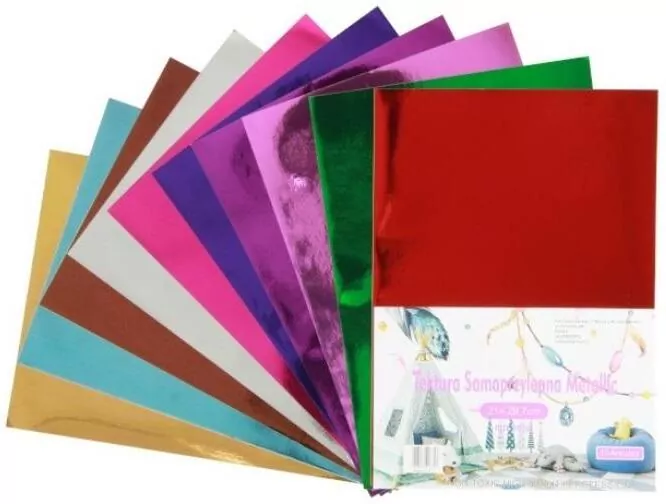 Tektura samoprzylepna metalic, 10 kolorów - tantis.pl