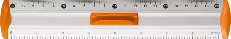 Linijka aluminiowa 20cm. Pomarańczowa - tantis.pl