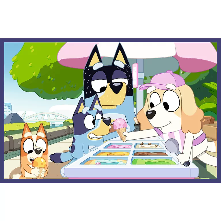 Puzzle 2x24 Zabawna Bluey TREFL - tantis.pl