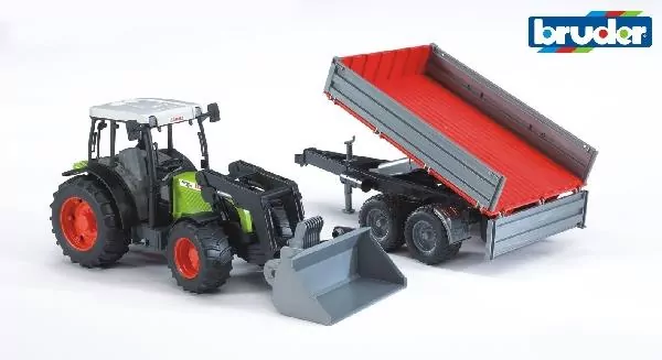 Traktor z ładowarką i przyczepą. Claas Nectis 267F 02112 BRUDER - tantis.pl