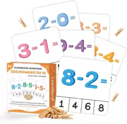 Odejmowanie do 10. Klamerkowe łamigłówki