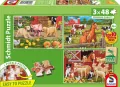 Puzzle 3x48 Zwierzęta na farmie - tantis.pl