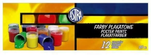 Farby Plakatowe 12 kolorów - tantis.pl