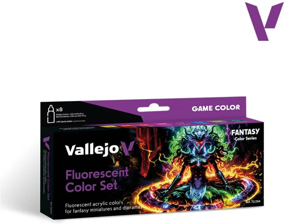 Vallejo: 72.214 - Game Color - Fluorescent Color Set - tantis.pl