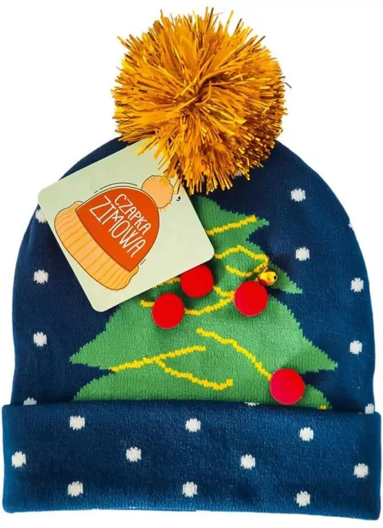 Czapka z dzwoneczkami Pompony - tantis.pl