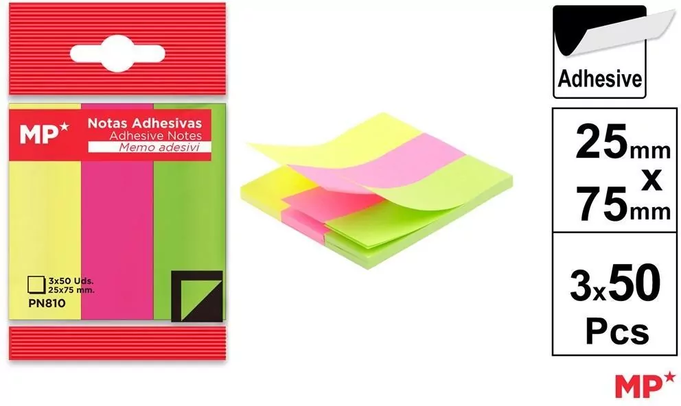 Karteczki samoprzylepne 25x75mm 3x50K - tantis.pl