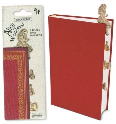 Zestaw 4 metalowych zakładek. Alice in Wonderland - tantis.pl