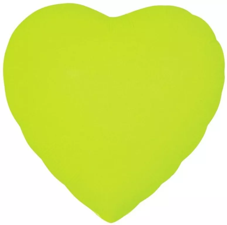 Balon foliowy Serce fluor żółty 46cm - tantis.pl