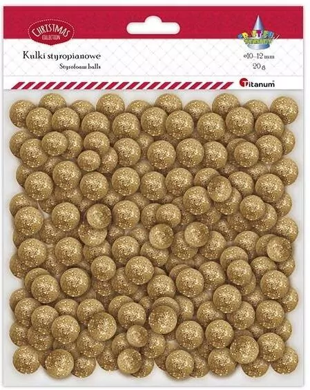 Kulki styropianowe mix złote 20g - tantis.pl