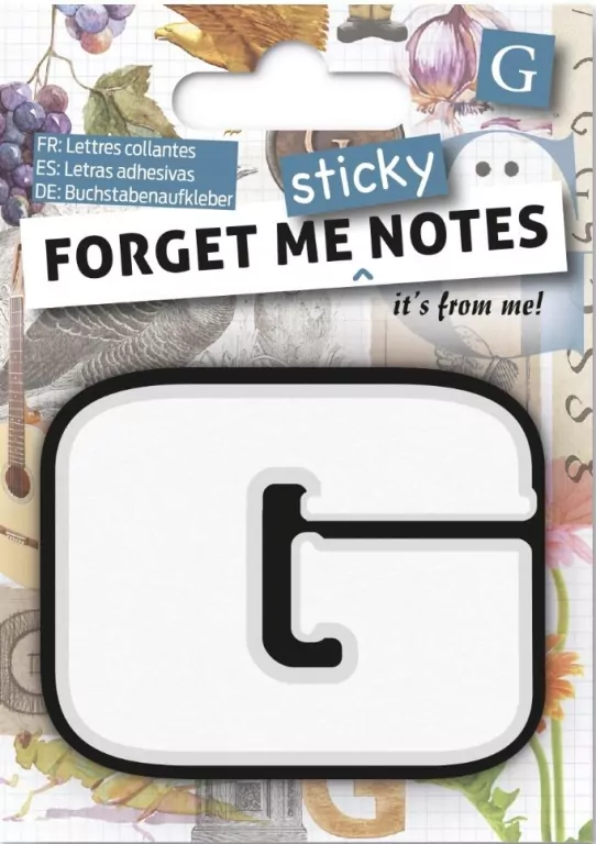 Forget me sticky notes kart samoprzylepne litera G - tantis.pl
