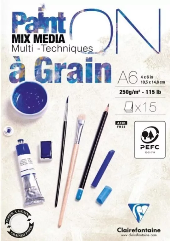 Blok A6 biały fakturowany 250g 15ark - tantis.pl