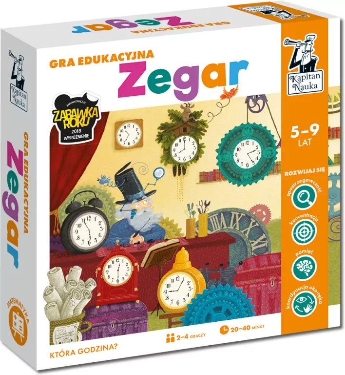 Gra edukacyjna. Zegar. Kapitan Nauka - tantis.pl