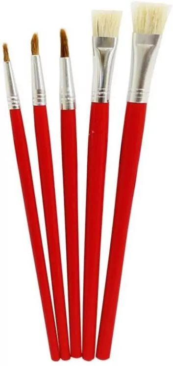 Pędzle do farb olejnych i akwareli, 5 sztuk - tantis.pl