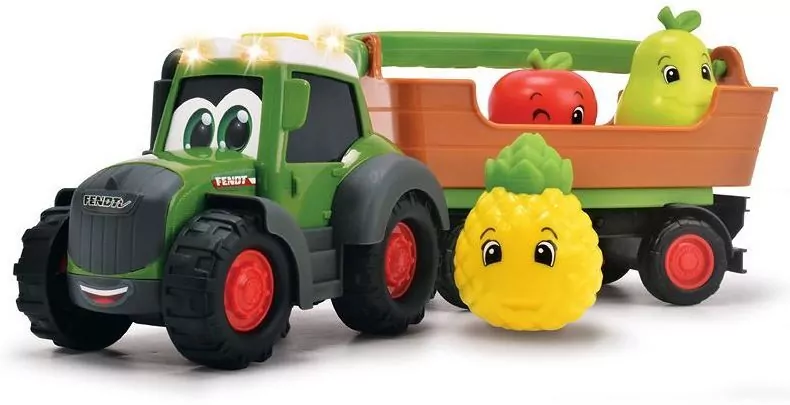 ABC Owocowy traktor z przyczepą 30cm - tantis.pl