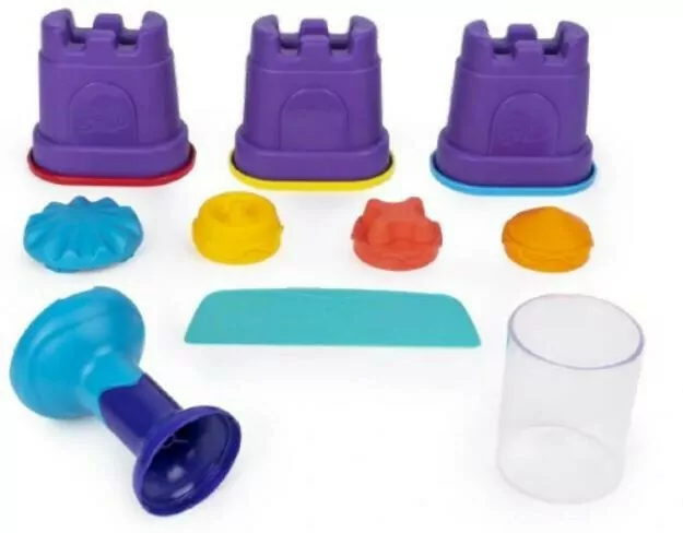 Kinetic Sand. Piasek kinetyczny. Zestaw tęczowych narzędzi - tantis.pl