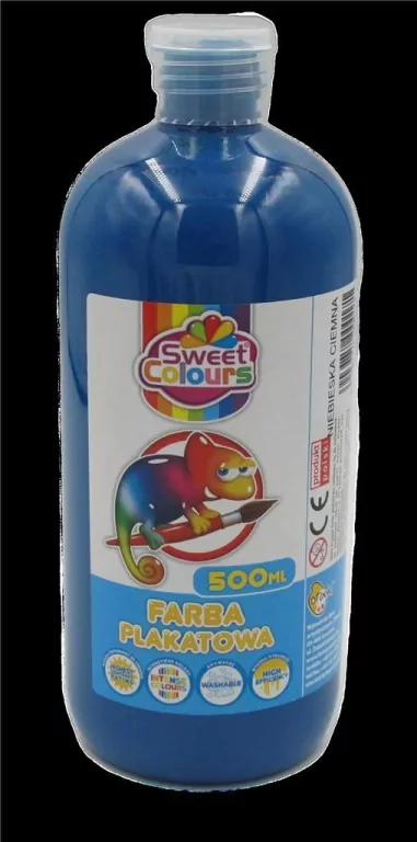 Farba plakatowa ciemnoniebieska 500ml - tantis.pl