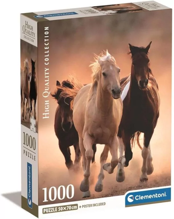Puzzle 1000. Compact. Running Horses. 39771 - tantis.pl
