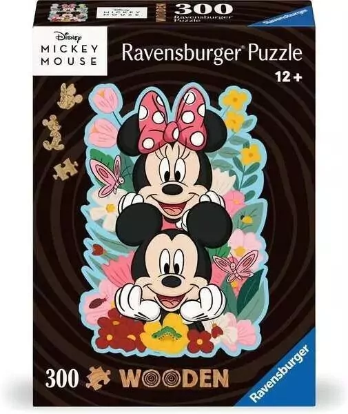 Puzzle drewniane 300 Disney Myszka Mickey & Minnie - tantis.pl