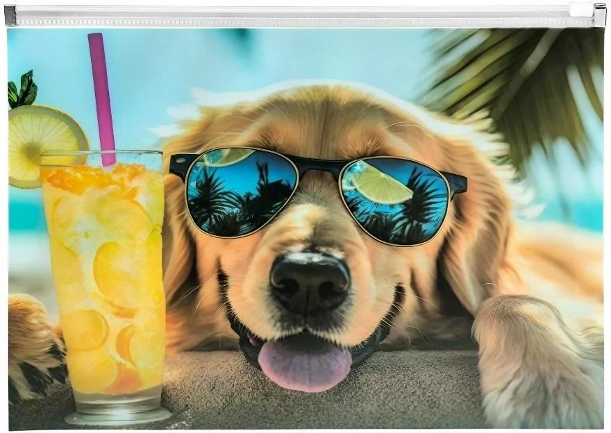 Koperta A4 PP z nadrukiem zip Chillout Dog - tantis.pl