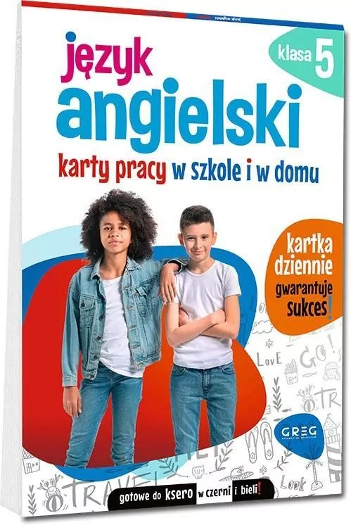Język angielski. Karty pracy w szkole i w domu SP 5 - tantis.pl