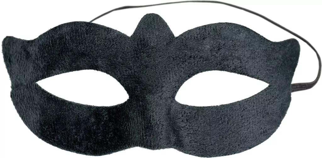 Ozdoba karnawałowa maska wenecka aksamit czarna - tantis.pl
