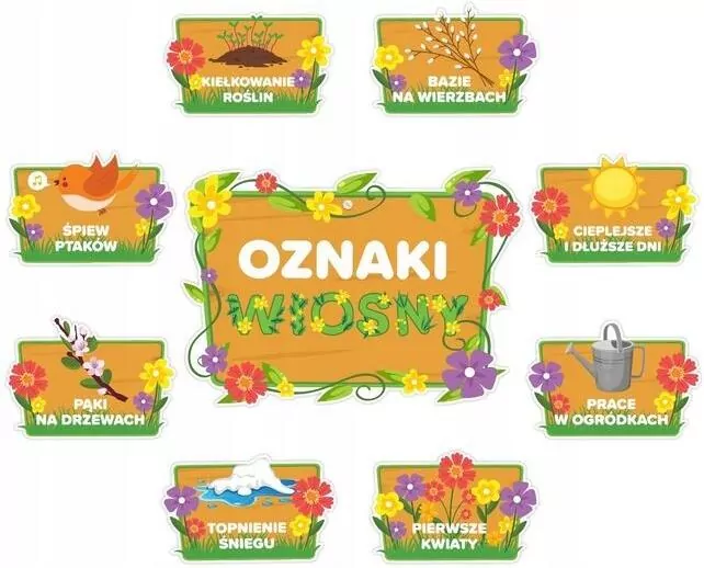 Dekoracje okienne - Oznaki wiosny 9el - tantis.pl