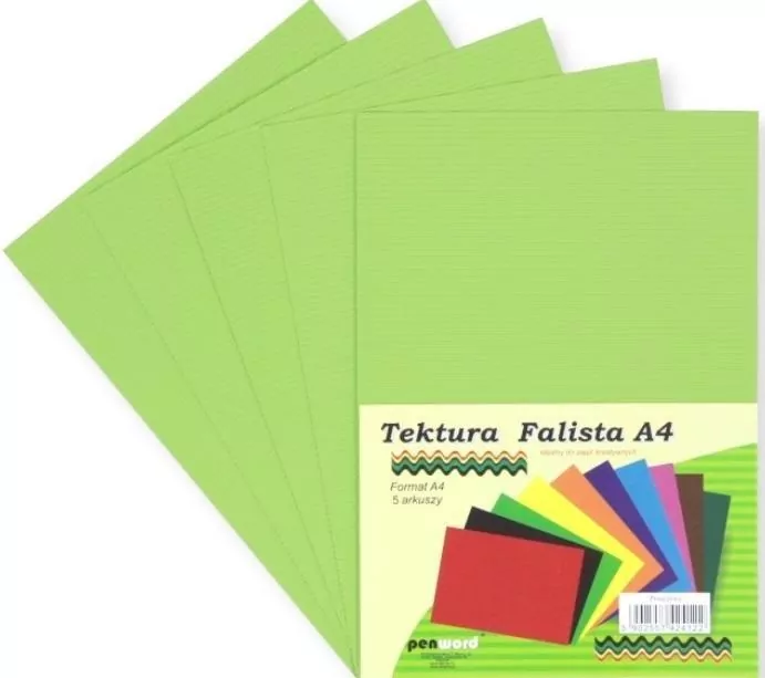 Tektura A4 falista pistacjowa - tantis.pl