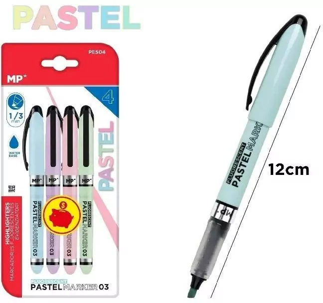 Zakreślacz pastelowy 1,0/3,0mm 4szt - tantis.pl