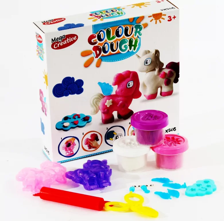 Zestaw: Masa plastyczna Koniki, colour dough - tantis.pl