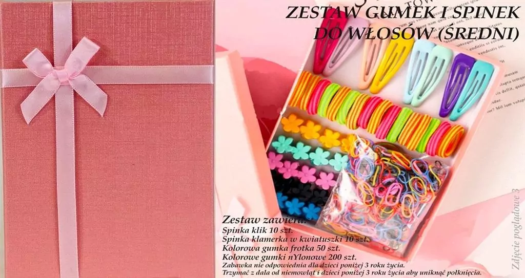Zestaw gumek i spinek do włosów średni - tantis.pl