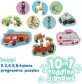 Puzzle progresywne Boppi 10w1 Pojazdy i zawody 30 elementów - tantis.pl
