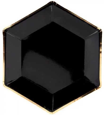 Talerzyki Let's Celebrate czarne 23cm - tantis.pl