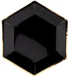 Talerzyki Let's Celebrate czarne 23cm