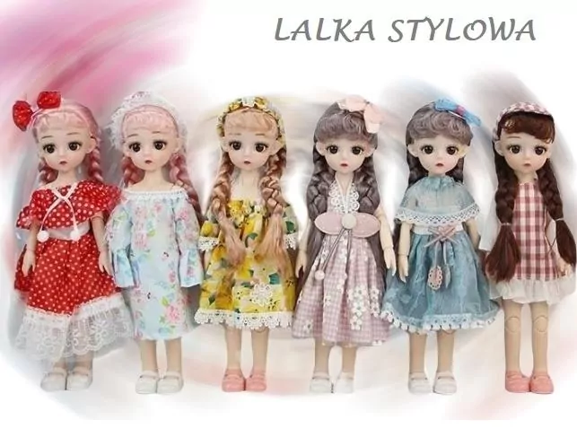 Lalka stylowa zginane ręce i nogi 29cm MIX - tantis.pl
