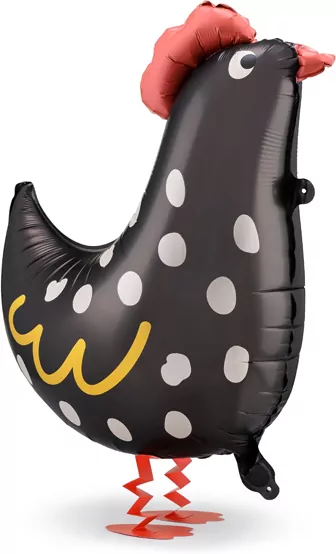 Balon foliowy Kurka czarna, 48x60 cm - tantis.pl