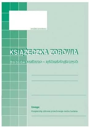 Książeczka zdrowia ( sanepidowska ) 530-5 - tantis.pl