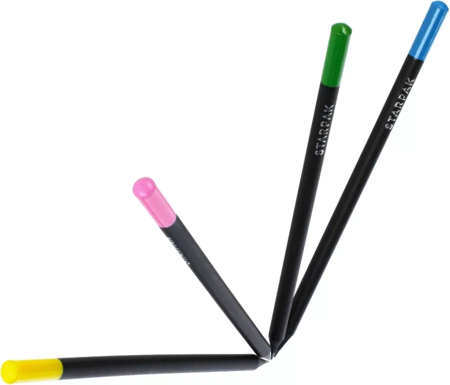 Ołówek okrągły HB Black. Zestaw 4 sztuki - tantis.pl