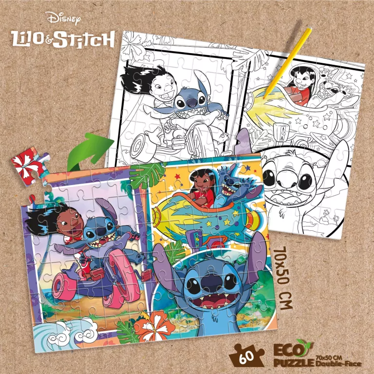Puzzle 60 Stitch Eko dwustronne - tantis.pl