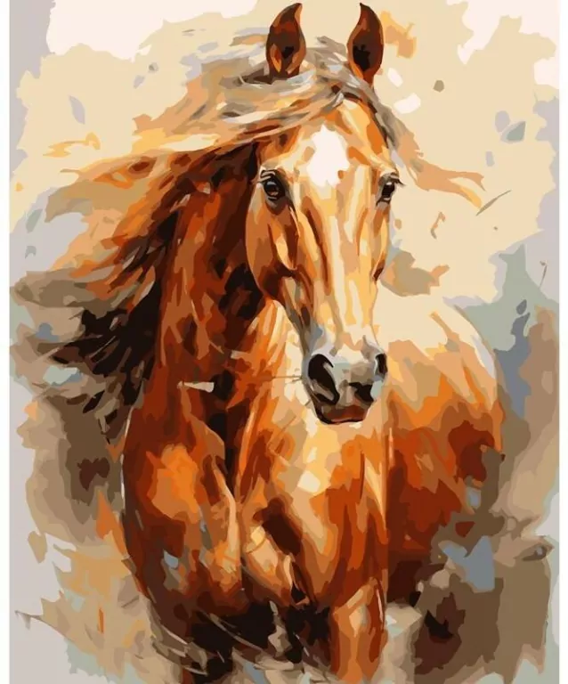 Malowanie po numerach 40x50cm Koń - tantis.pl