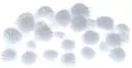 Pompony metaliczne białe 2cm - tantis.pl