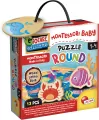 Lisciani. Montessori. Puzzle 13 elementów drewniane okrągłe, Zwierzęta morskie - tantis.pl