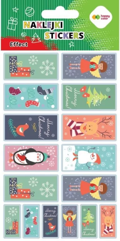 Naklejki Xmas stamp 10x20cm HAPPY COLOR - tantis.pl